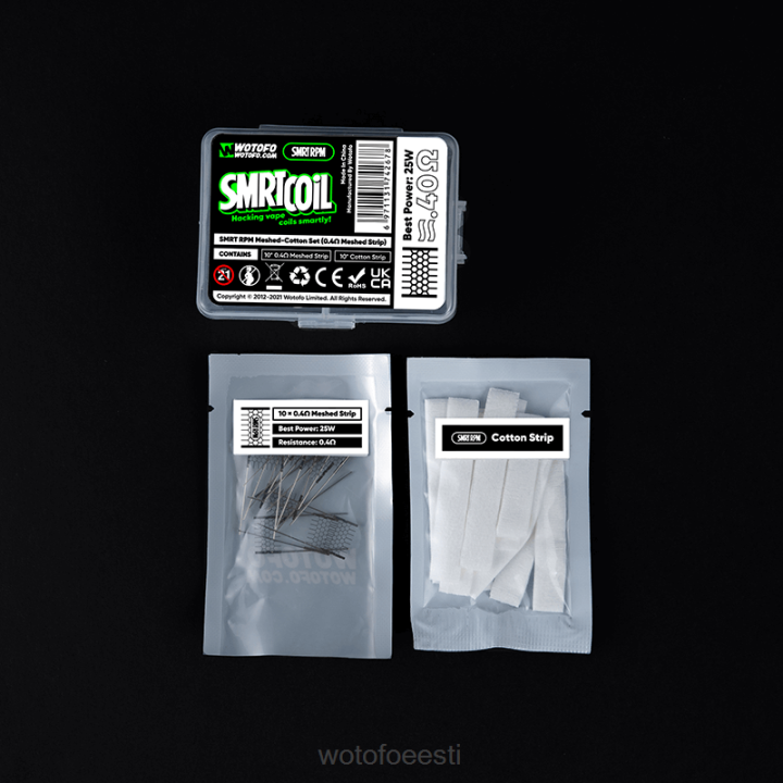 Wotofo Shop Online | Wotofo SMRT rpm võrk-puuvilla komplekt 0,6 oomi võrk+puuvill VPP2365