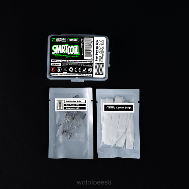 Wotofo Vape Flavours | Wotofo SMRT nord võrk-puuvillane komplekt 0,6 oomi võrk+puuvill VPP2350