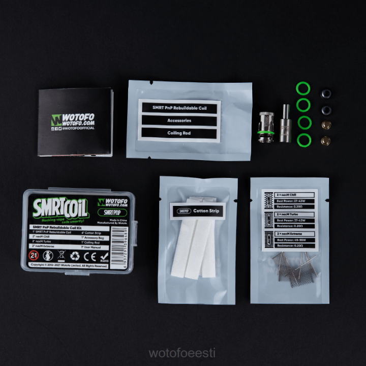 Wotofo Vape Price | Wotofo SMRT ümberehitatav mähiskomplekt smrt pnp komplekt VPP2318